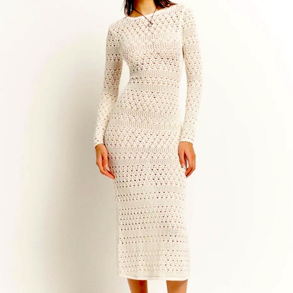 REFORMATION | BRAND NEW Castello Open Knit Dress maxi / midi